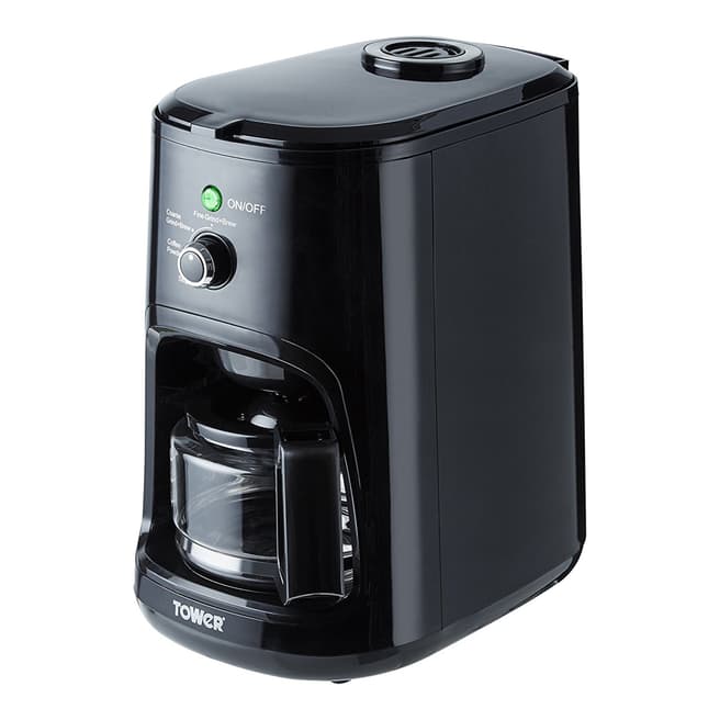 Tower Bean to Cup Coffee Maker with Built-In Grinder