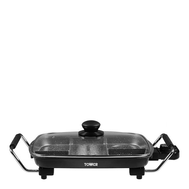 Tower Black 5 in 1 Divided Frying Pan