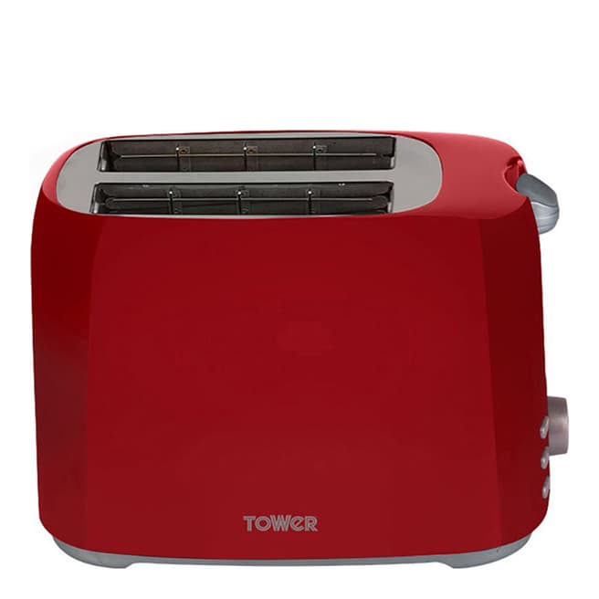 Tower Red Elements 2-Slice Toaster