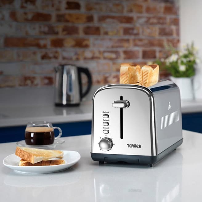 Tower Stainless Steel Infinity 2-Slice Toaster