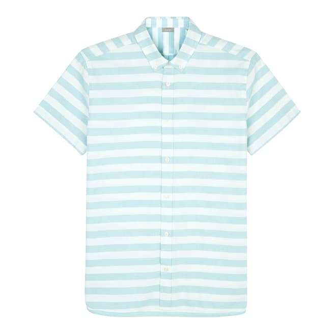 Jaeger Blue/White Stripe Cotton Shirt