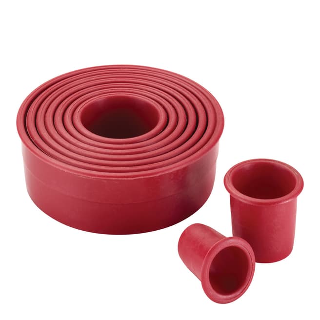Cake Boss 9 Piece Red Decorating Nylon Concentric Circle Cutter Set