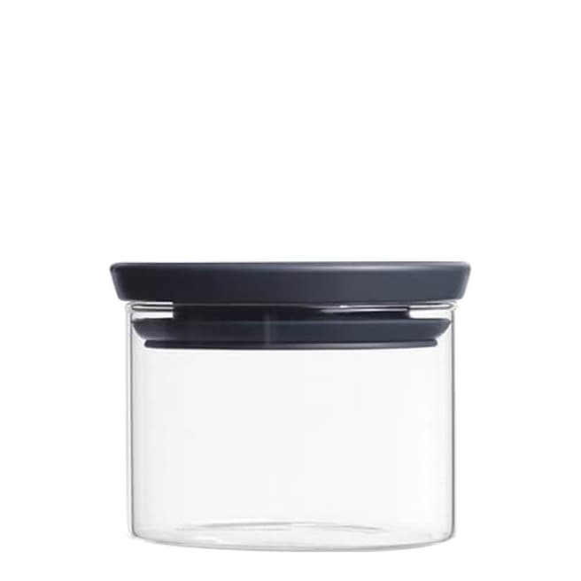 Brabantia Dark Grey Stackable Glass Jar, 0.3L