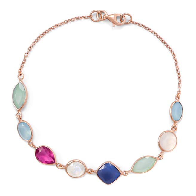 Chloe Collection by Liv Oliver Multi Shape Gemstone Bracelet
