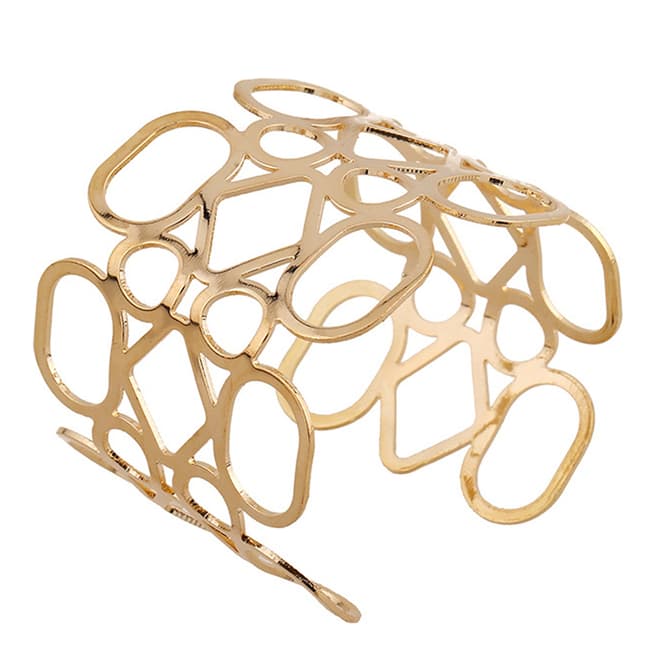 Chloe Collection by Liv Oliver Gold Plated Geometric Cuff