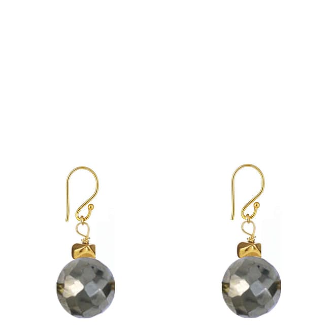 Chloe Collection by Liv Oliver Gold/Silver/Grey Drop Earrings