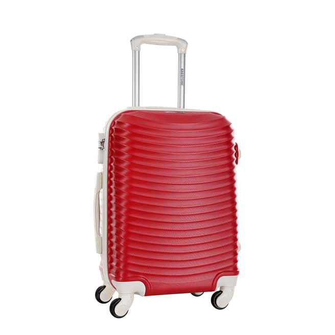 Bagstone Red 4 Wheel Honey Suitcase 60cm