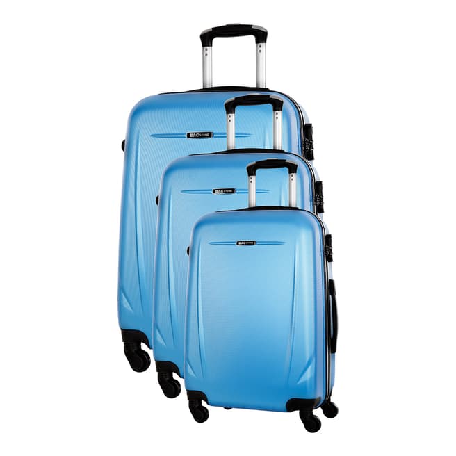 Bagstone Blue Set Of Three Holiday Suitcases 50/50/70cm
