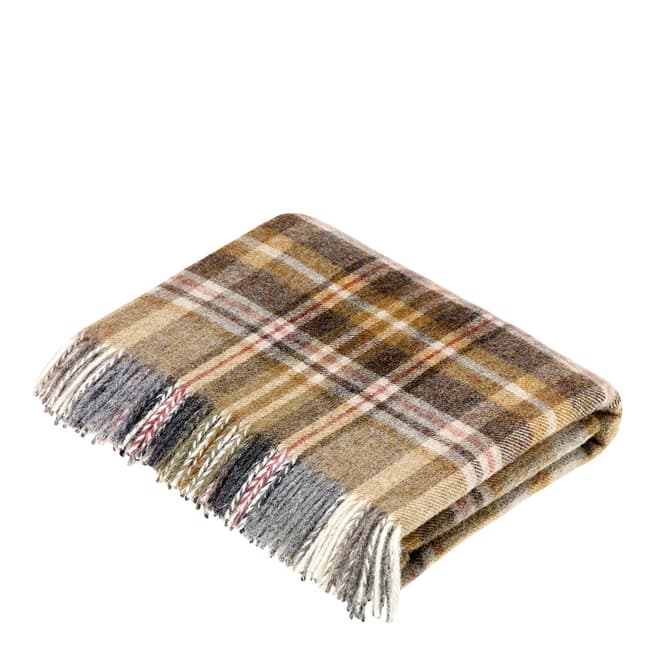 Bronte by Moon Mustard Country Collection Glen Coe Shetland Throw