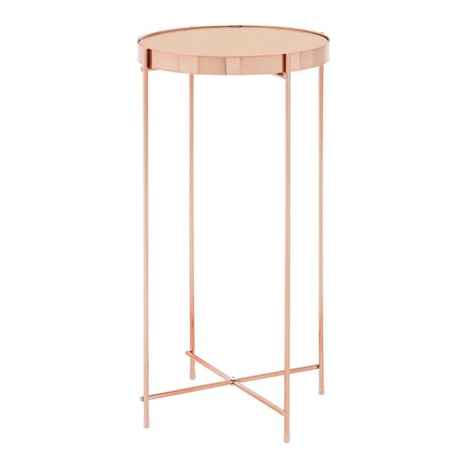 Fifty Five South Tall Allure Side Table, Rose Gold
