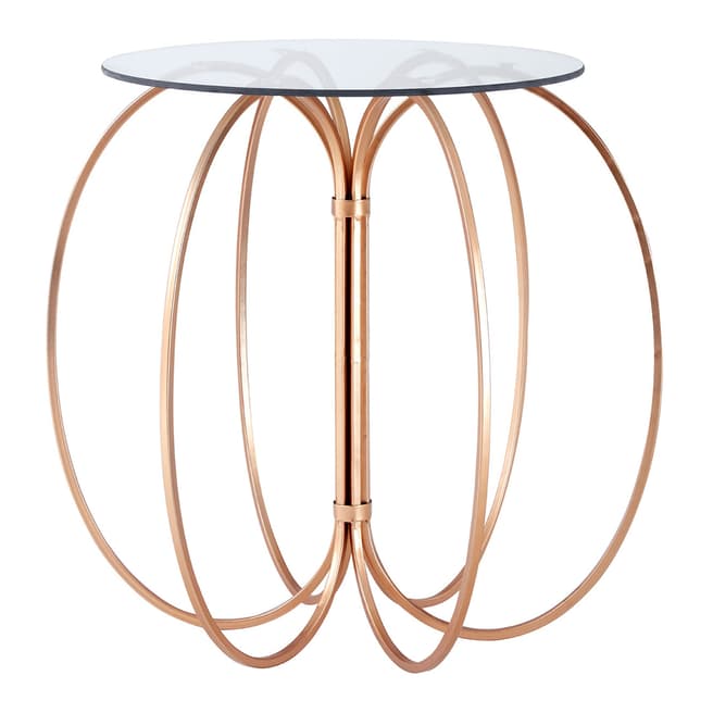 Fifty Five South Lexa Convex Table, Rose Gold