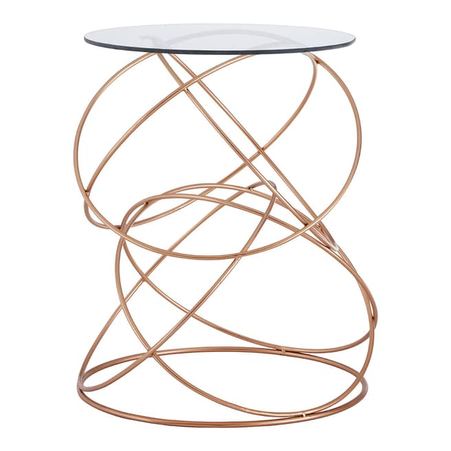 Fifty Five South Lexa Circles Table, Rose Gold