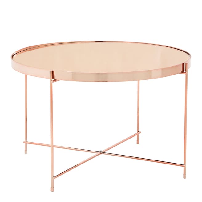 Premier Housewares Allure Large Pink Mirror Side Table