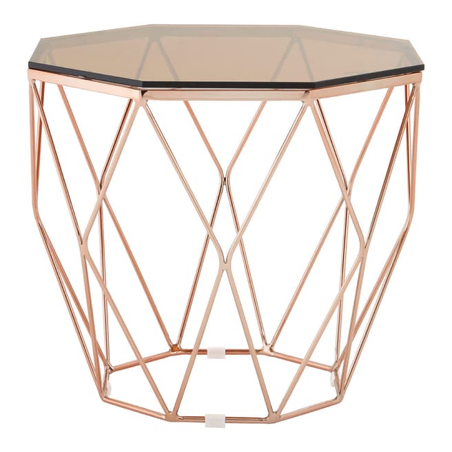 Fifty Five South Allure End Table, Rose Gold