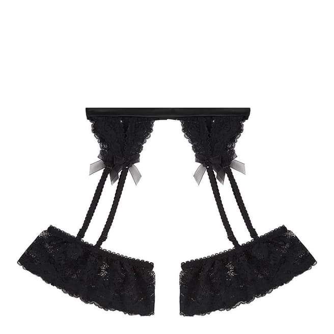Pleasure State Couture Black Ofelia Oolahlah Suspender Belt