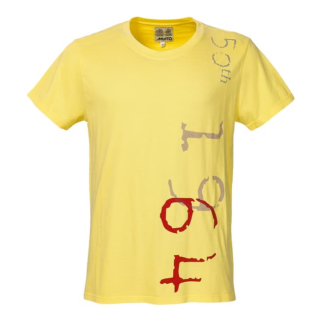 Musto Men's Yellow Cotton T-shirt