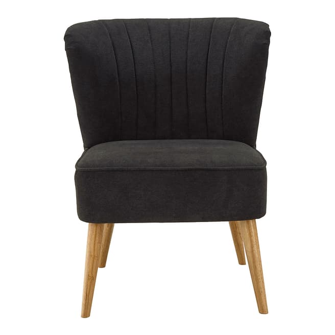 Premier Housewares Geneva Wingback Chair, Charcoal