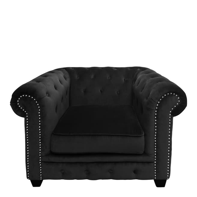 Premier Housewares Black Regents Chesterfield Park Chair