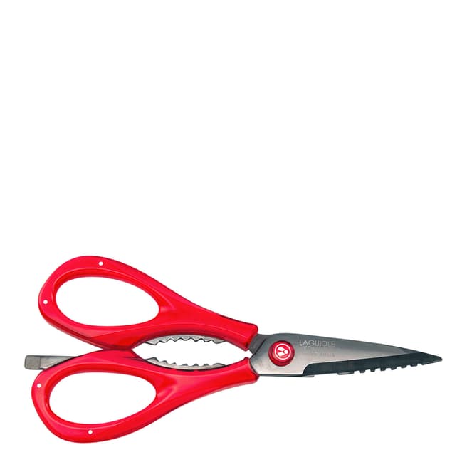 Laguiole Multi Prupose Heavy Duty Kitchen Scissors, Red