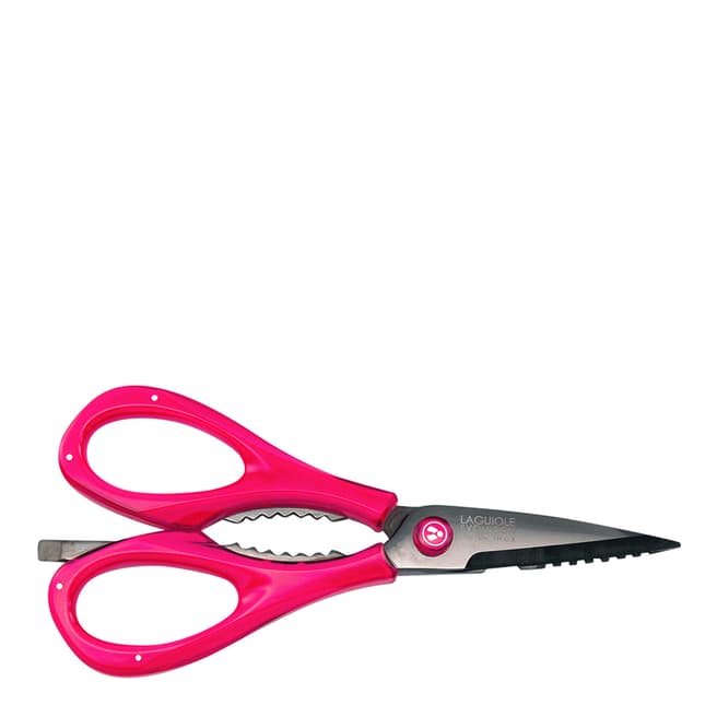 Laguiole Multi Prupose Heavy Duty Kitchen Scissors, Pink
