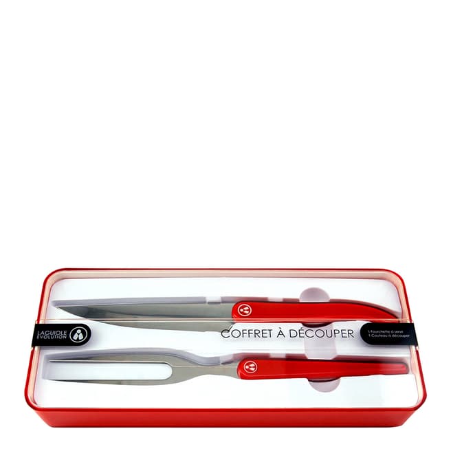 Laguiole Red Carving Set