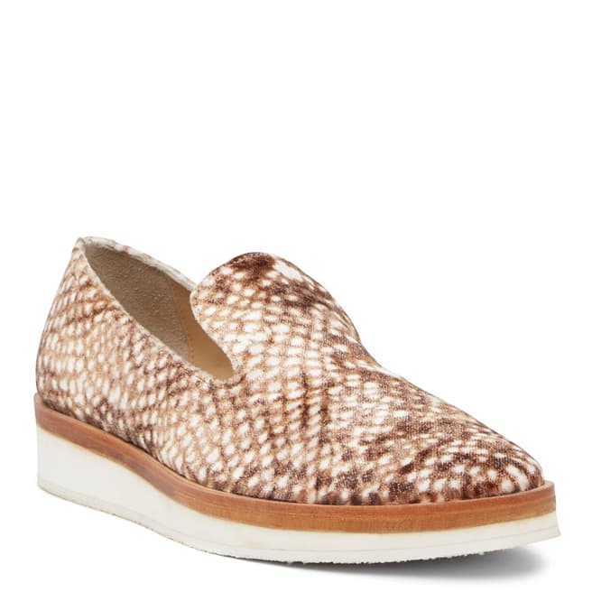 Free People Taupe Snake Eyes Loafers