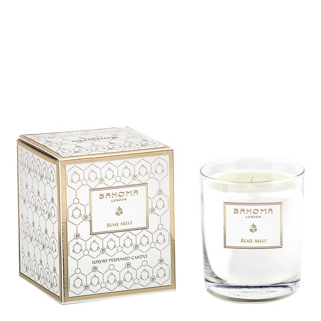 Bahoma White Pearl Collection Rose Mist Candle 220g