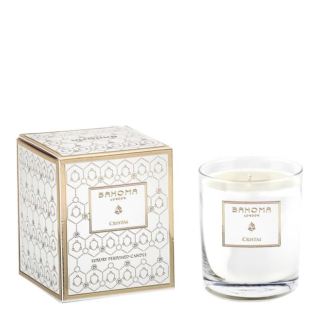 Bahoma White Pearl Collection Cristal Candle 220g