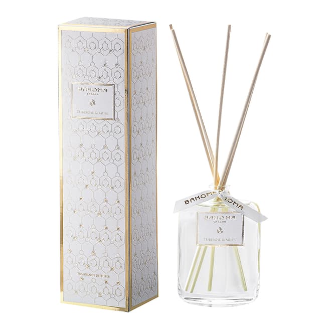 Bahoma White Pearl Collection Tuberose & Musk Diffuser 100ml