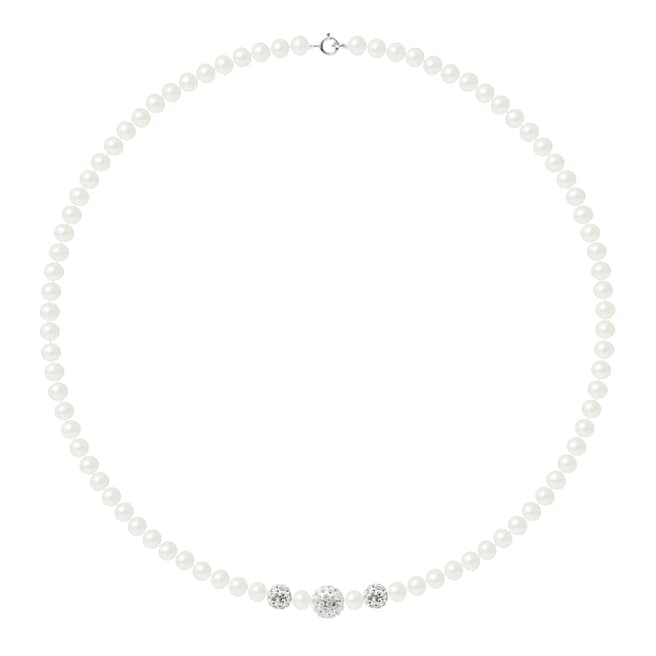 Wish List Silver/White Freshwater Pearl Necklace