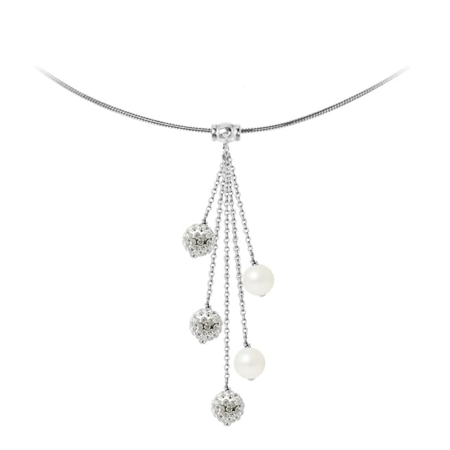 Wish List Silver/White Freshwater Pearl Necklace