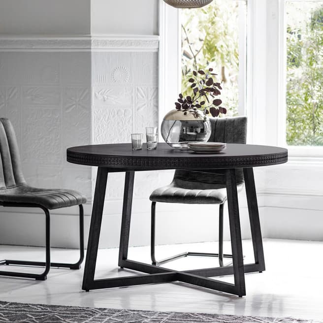 Gallery Living Tergul Round Dining Table, Black