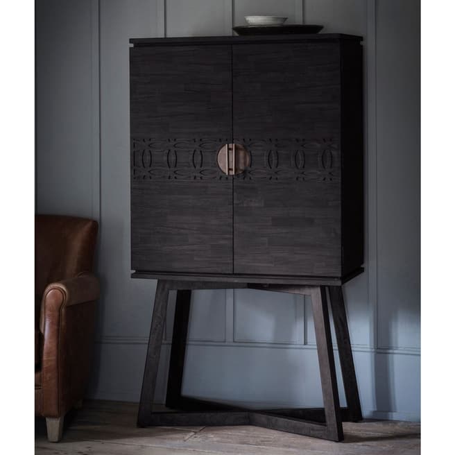 Gallery Living Tergul Black Cocktail Cabinet