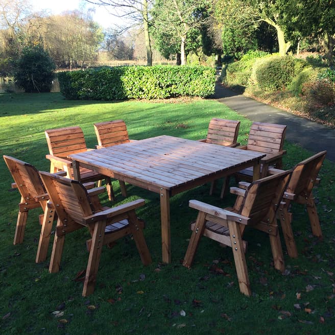 Charles Taylor Eight Seater Deluxe Square Table Set, Chairs