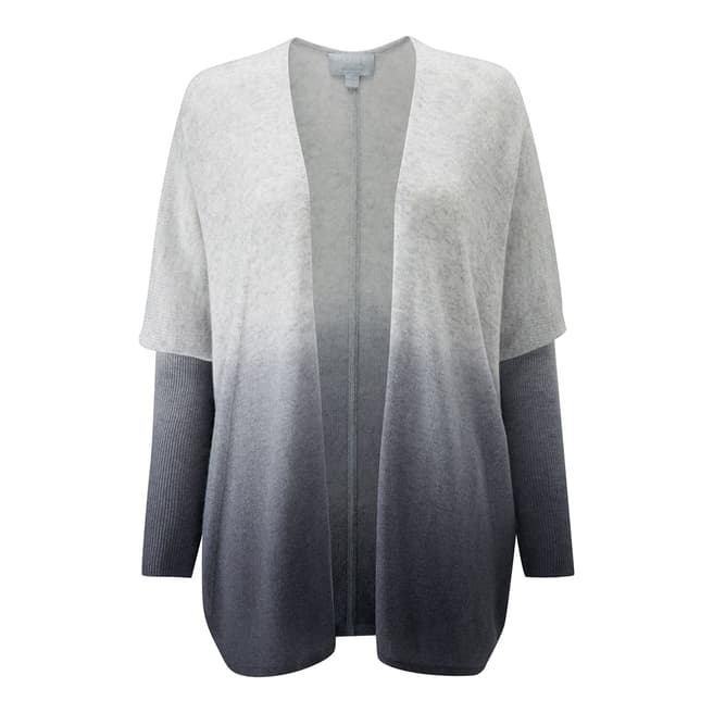 Pure Collection Grey Dip Dye Relaxed Cashmere Cardigan