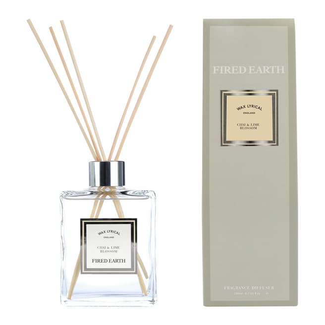 Wax Lyrical Reed Diffuser, Chai & Lime Blossom, 200ml, Fired Earth