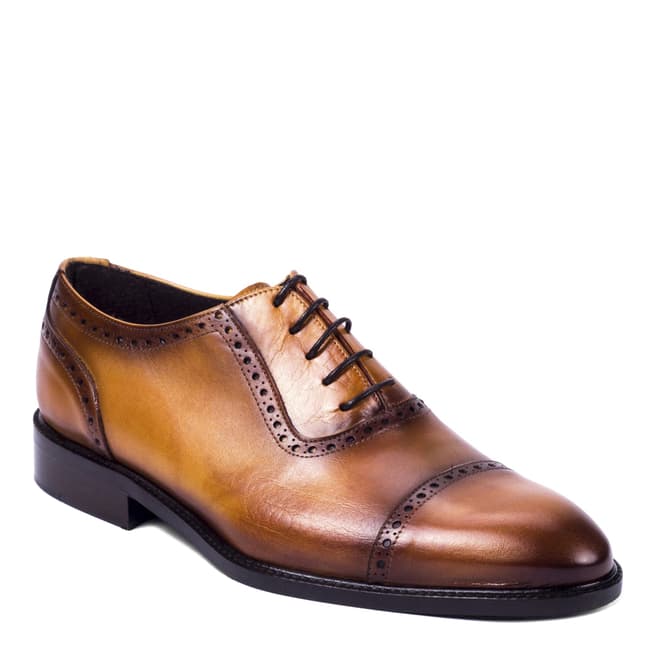 Ortiz & Reed Tan Leather Confort Oxford Brogues