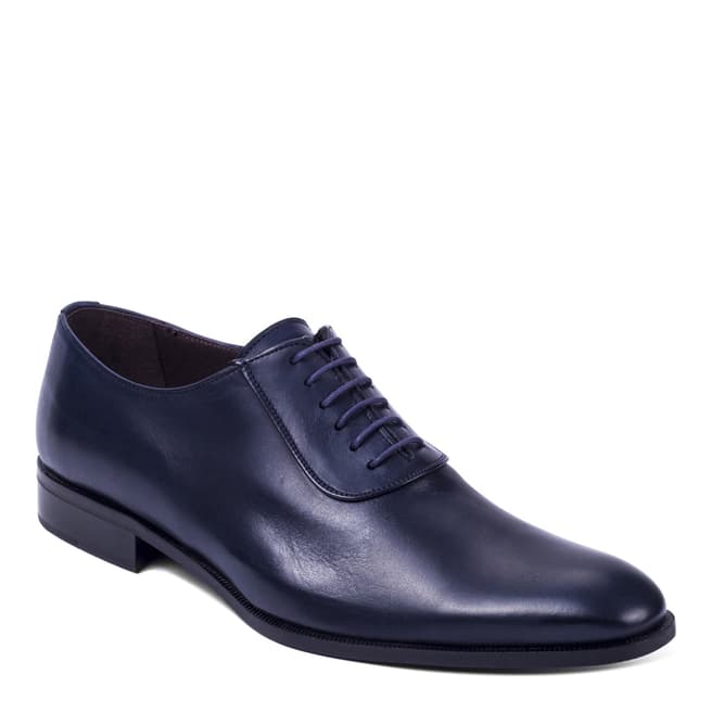 Ortiz & Reed Navy Leather Craken Oxford Shoes