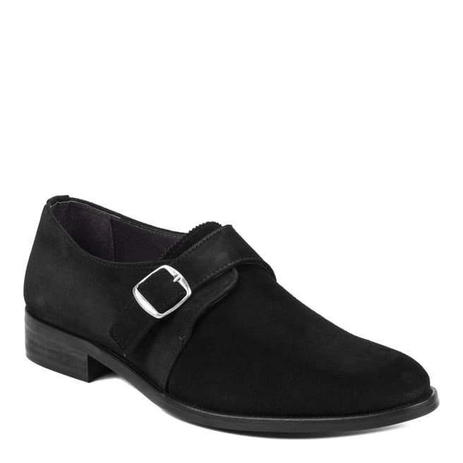 Ortiz & Reed Black Suede Sabelo Monkstrap Shoes