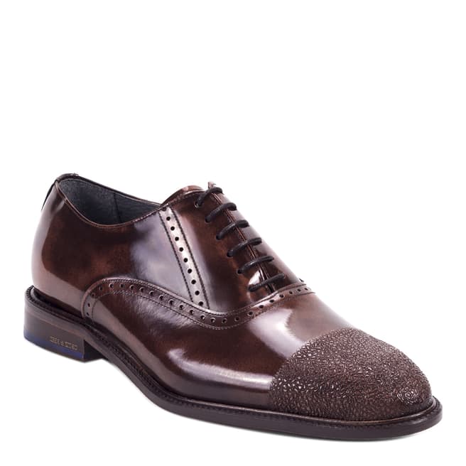 Ortiz & Reed Brown Patent Leather Aragon Oxford Brogues