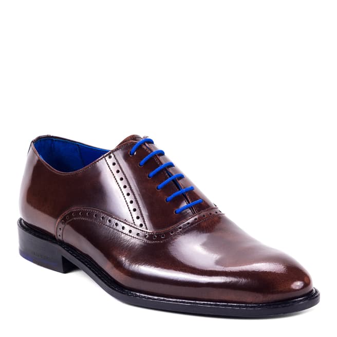 Ortiz & Reed Brown Patent Leather Aron Oxford Brogues