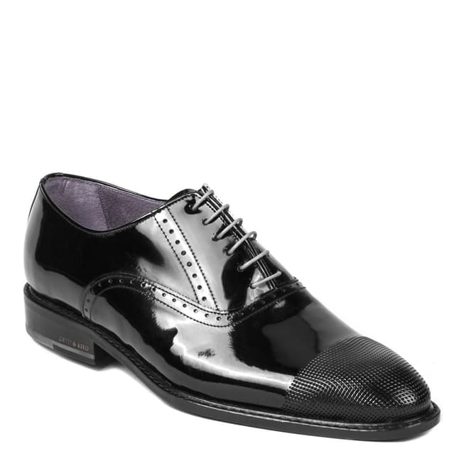 Ortiz & Reed Black Patent Leather Chaser Oxford Brogues