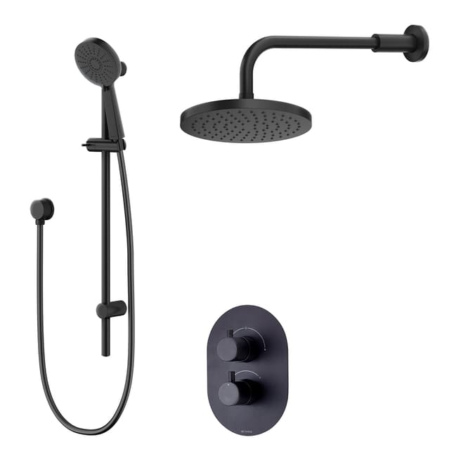 Methven Krome Twin Shower System, Black