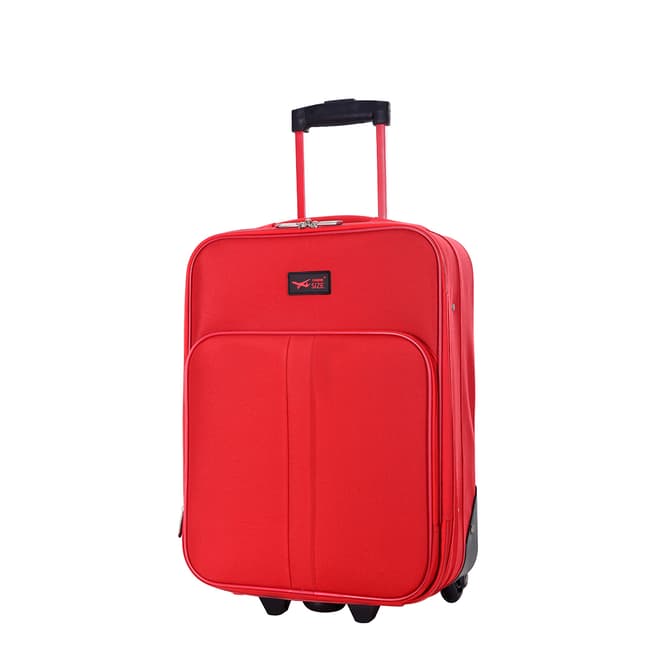 Cabine Size Red Amallia 2 Wheel Cabin Suitcase 48 cm