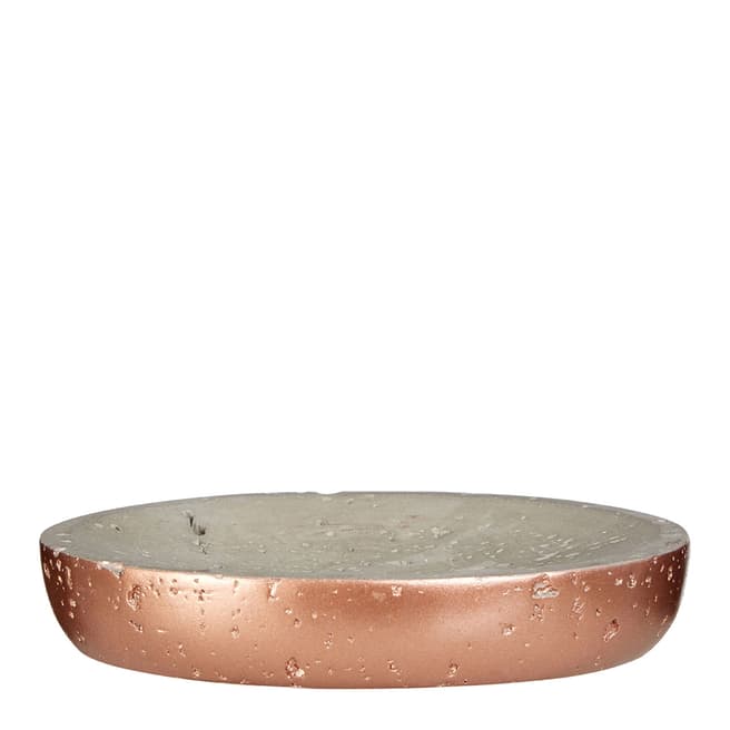 Premier Housewares Neptune Oval Soap Dish, Copper/Concrete