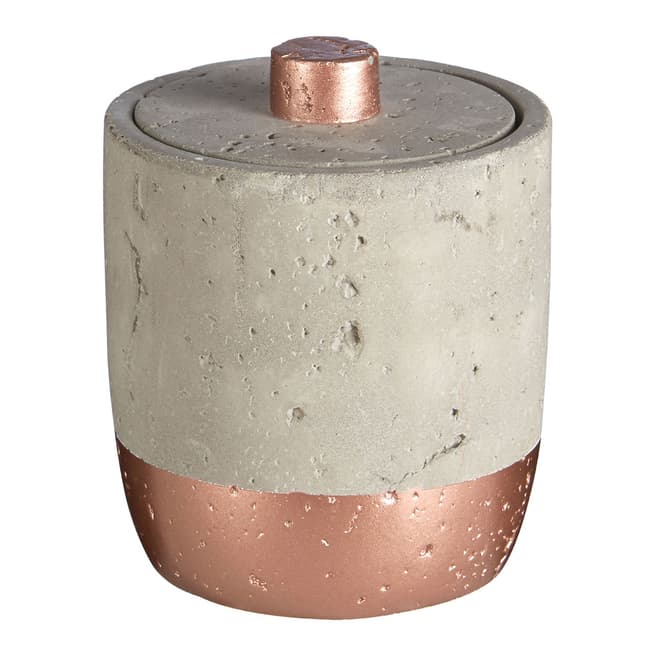 Premier Housewares Neptune Cotton Jar With Lid, Copper/Concrete