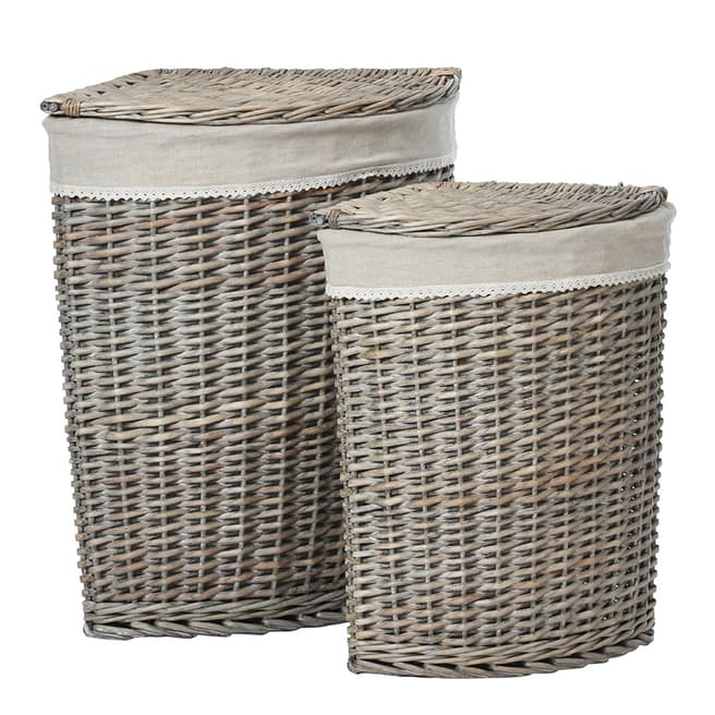 Premier Housewares Mesa Set of 2 Laundry Corner Baskets