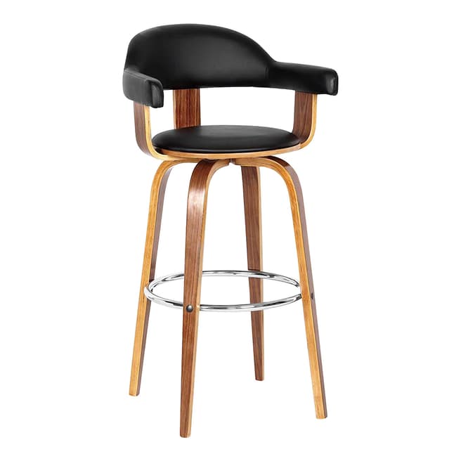 Premier Housewares Bar Chair, Walnut
