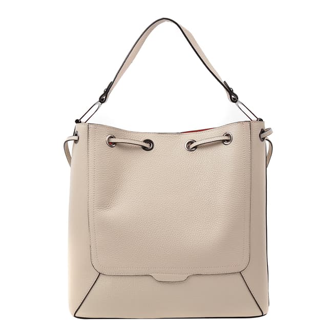 Renata Corsi Cream Leather Soft Shoulder Bag