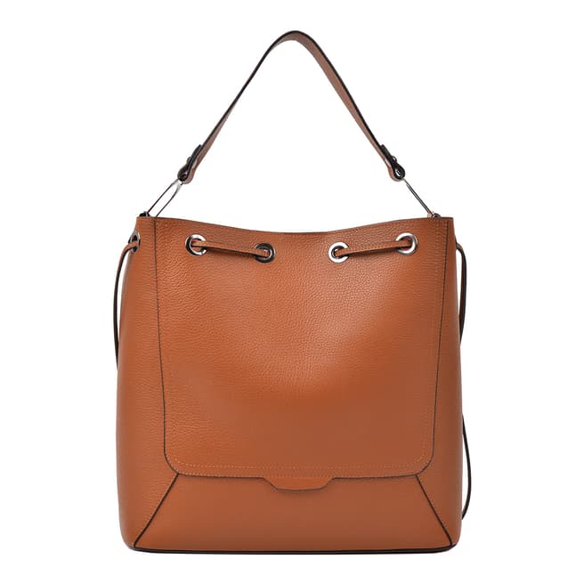 Renata Corsi Tan Leather Soft Shoulder Bag